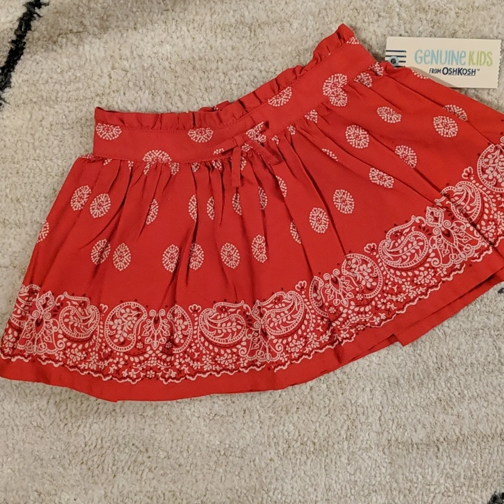 Oshkosh New Bandana Cotton Skirt Apple Orchard Fun